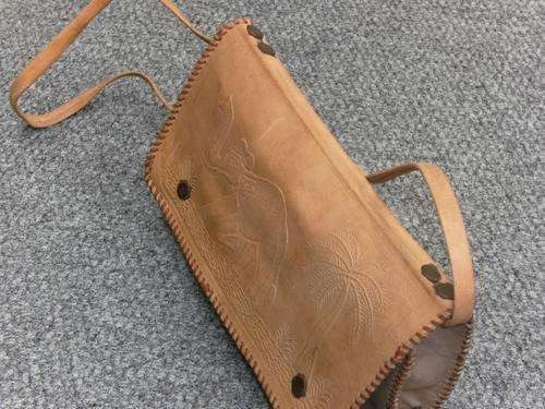 Camel Leather Bag***Genuine Leather***